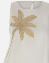 Top con palma ricamata SP5NT043 1004 KAOS 