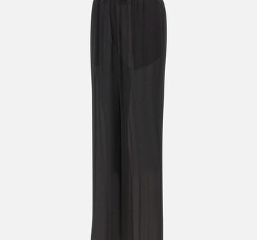 KAOS Pantaloni ampi in viscosa BLACK Donna 