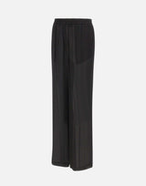 KAOS Pantaloni ampi in viscosa BLACK Donna 