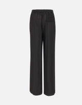 KAOS Pantaloni ampi in viscosa BLACK Donna 