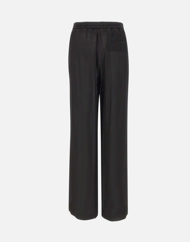 KAOS Pantaloni ampi in viscosa BLACK Donna 