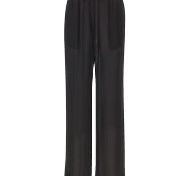 KAOS Pantaloni ampi in viscosa BLACK Donna 