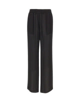 KAOS Pantaloni ampi in viscosa BLACK Donna 