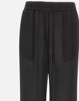 KAOS Pantaloni ampi in viscosa BLACK Donna 