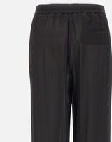 KAOS Pantaloni ampi in viscosa BLACK Donna 