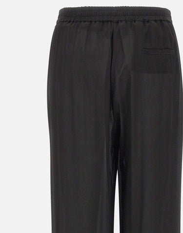 KAOS Pantaloni ampi in viscosa BLACK Donna 
