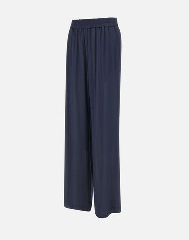 KAOS Pantaloni ampi in viscosa BLUE Donna 