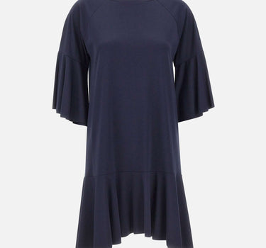 KAOS Abito svasato in misto viscosa BLUE Donna 