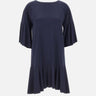 KAOS Abito svasato in misto viscosa BLUE Donna 