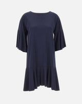 KAOS Abito svasato in misto viscosa BLUE Donna 