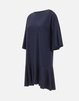 KAOS Abito svasato in misto viscosa BLUE Donna 