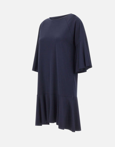 KAOS Abito svasato in misto viscosa BLUE Donna 