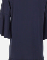KAOS Abito svasato in misto viscosa BLUE Donna 