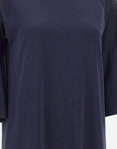 KAOS Abito svasato in misto viscosa BLUE Donna 