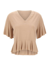 KAOS Top con volant BEIGE Donna 