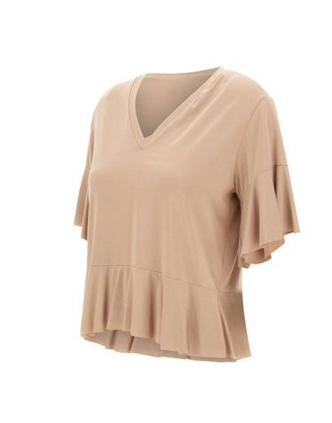 KAOS Top con volant BEIGE Donna 