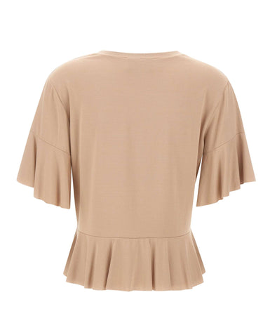 KAOS Top con volant BEIGE Donna 