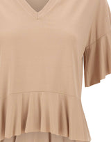 KAOS Top con volant BEIGE Donna 