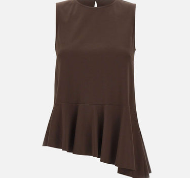KAOS Blusa smanicata in misto viscosa BROWN Donna 