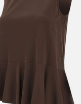 KAOS Blusa smanicata in misto viscosa BROWN Donna 