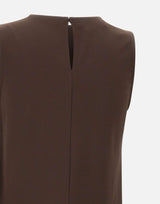 KAOS Blusa smanicata in misto viscosa BROWN Donna 