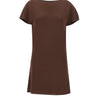 KAOS Abito corto in maglia BROWN Donna 
