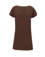 KAOS Abito corto in maglia BROWN Donna 