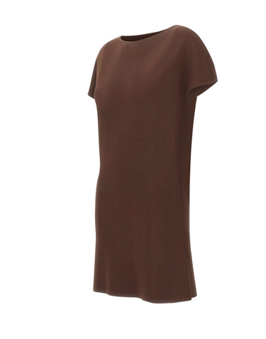 KAOS Abito corto in maglia BROWN Donna 