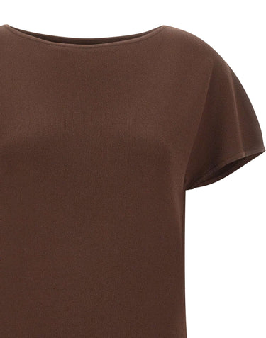 KAOS Abito corto in maglia BROWN Donna 
