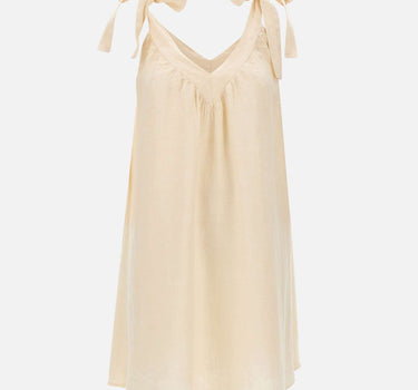 KAOS Abito corto in lino BEIGE Donna 
