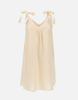 KAOS Abito corto in lino BEIGE Donna 