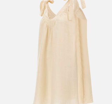 KAOS Abito corto in lino BEIGE Donna 
