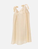 KAOS Abito corto in lino BEIGE Donna 