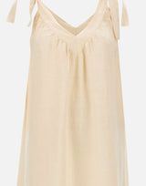 KAOS Abito corto in lino BEIGE Donna 