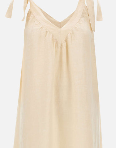 KAOS Abito corto in lino BEIGE Donna 