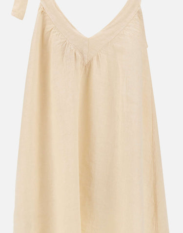 KAOS Abito corto in lino BEIGE Donna 