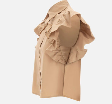 KAOS Camicia con volant BROWN Donna 