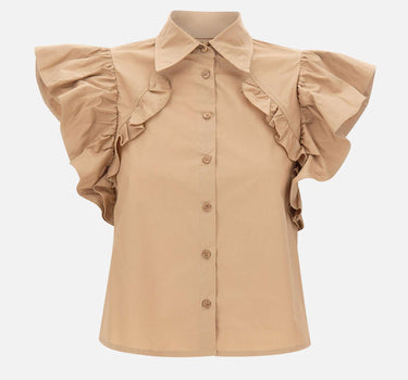 KAOS Camicia con volant BROWN Donna 