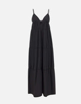 KAOS Abito lungo e ampio in cotone BLACK Donna 