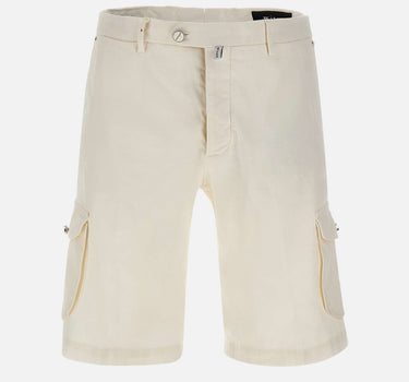 KITON Shorts cotone e lino WHITE Uomo 