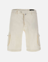 KITON Shorts cotone e lino WHITE Uomo 