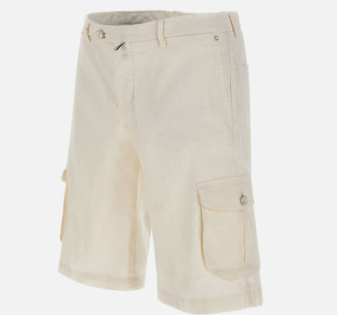 KITON Shorts cotone e lino WHITE Uomo 