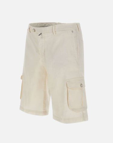 KITON Shorts cotone e lino WHITE Uomo 