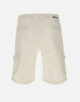 KITON Shorts cotone e lino WHITE Uomo 