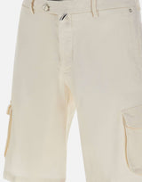 KITON Shorts cotone e lino WHITE Uomo 
