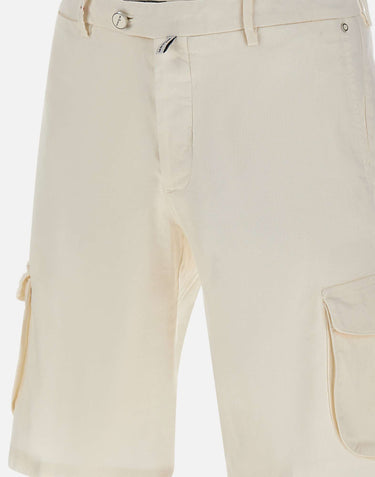 KITON Shorts cotone e lino WHITE Uomo 