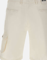 KITON Shorts cotone e lino WHITE Uomo 