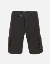 KITON Shorts cotone e lino BLACK Uomo 