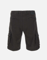 KITON Shorts cotone e lino BLACK Uomo 