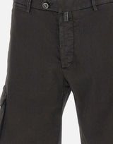KITON Shorts cotone e lino BLACK Uomo 